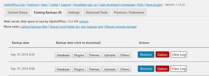 Tự động Backup WordPress lên Dropbox, Google Drive với plugin UpdraftPlus