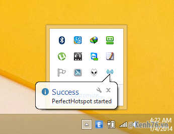 PerfectHotspot - Phần mềm biến Laptop thành thiết bị phát Wi-Fi