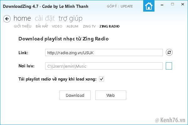 Phần mềm tải nhạc chất lượng cao 320kbps trên Zing Mp3