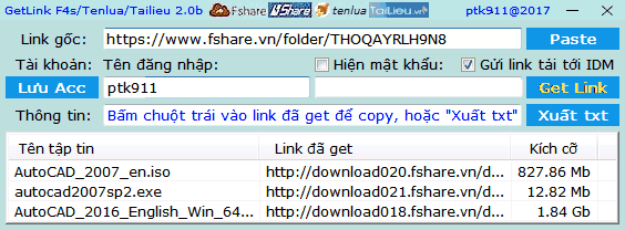 Tool get link Fshare mới nhất 2017 - getlink fshare.vn nhanh không cần acc vip